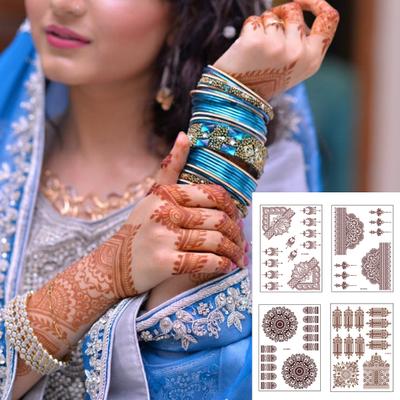 Wasserdichte Tattoo-Aufkleber Mittelöstliche Spitze Temporäre Tattoos für Frauen Erwachsene Klebe-Bodyart-Aufkleber