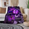 Purple Butterfly Customize Your Name Outdoor Blanket Used For Chair Office Sofa Bed Camping Soft And Warm Giving Friends And Relatives Birthday