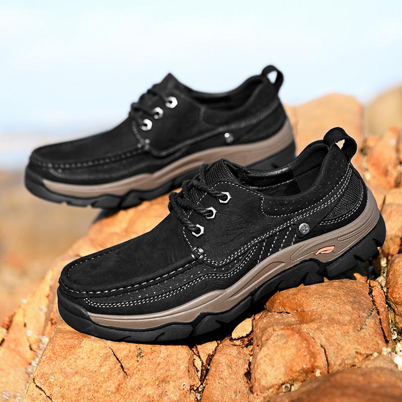 Fashion High-quality Anti Slip Wear-resistant Soles Outdoor Climbing Shoes Fashion Commuting Shoes Luxury Brand Men Leather Casual Shoes