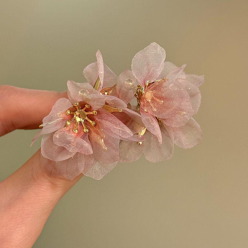 

Colorful Dopamine Fabric Beaded Earrings – Women s Studs, Seaside Vacation Style, Ear Clips