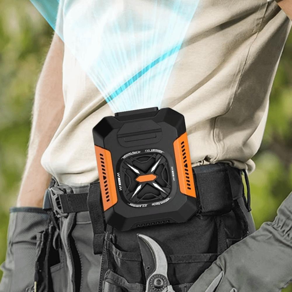 5000mAh Waist Clip On Fan Power Bank Mini Electric Fans Waist Mounted Fan Construction Site