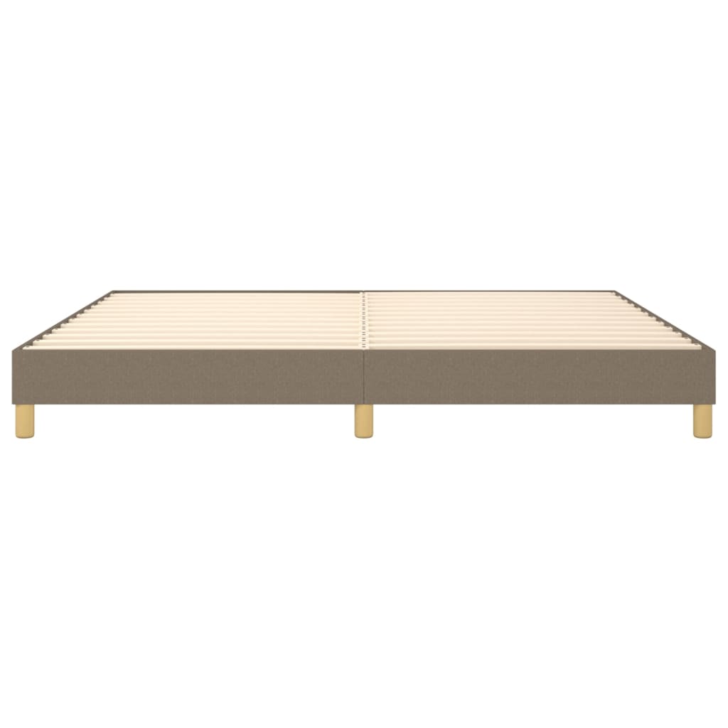 Box Spring Bed Frame Taupe 200 x 200 cm Fabric