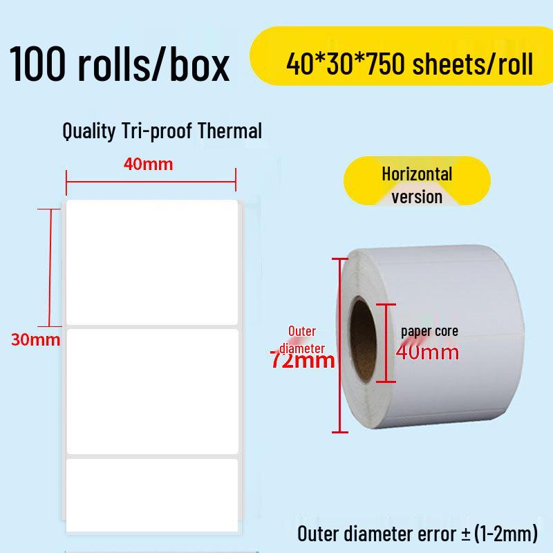 Durable Self-Adhesive Thermal Paper Barcode Labels for Printing 