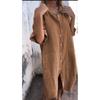 2026 Spring & Summer European-American Style Loose Cotton Linen Mid-Sleeve Shirt Dress for Women