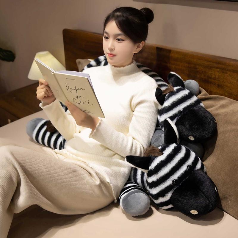 40cm Streifen Zebra Plüschkissen Weiches Flauschiges Waldtier Plüschtier Schlafbegleiter Geburtstagsgeschenk