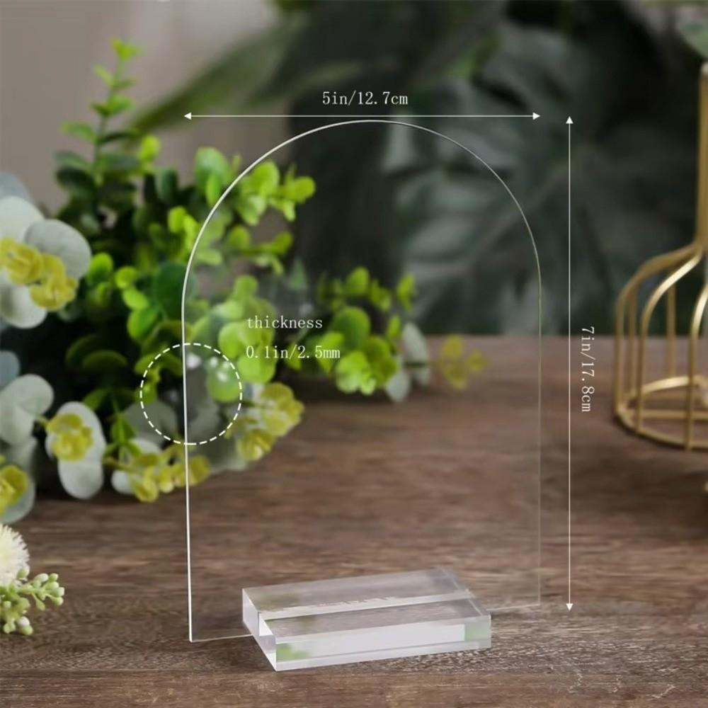 Arch Shape Arch Acrylic Sheet Blank Surface Wedding Sign Blank Clear Acrylic Sign Home Decor