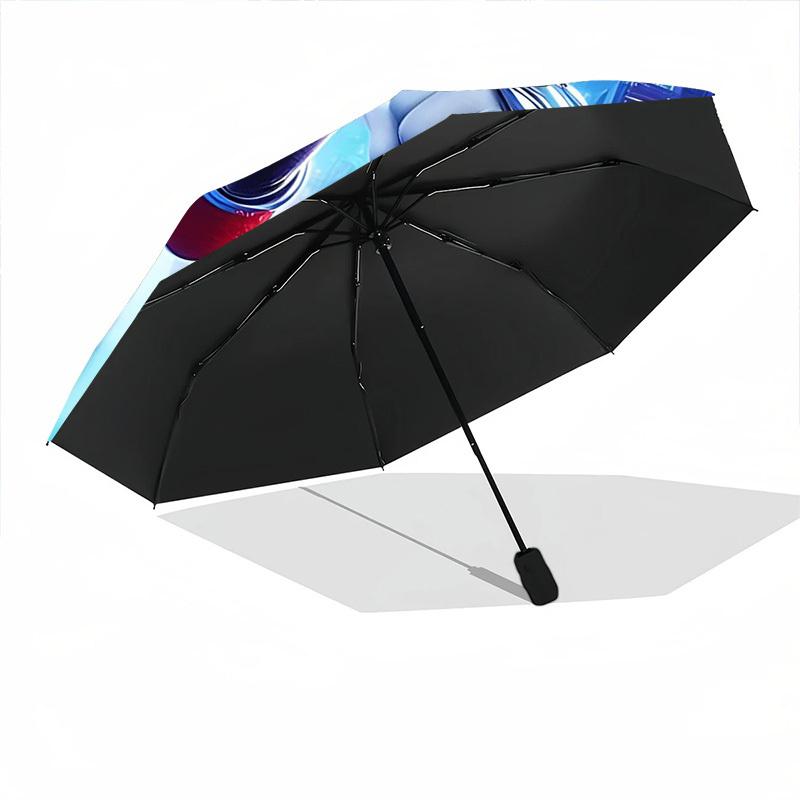 1PC Sonic the Hedgehog Automatic Folding Umbrella - Compact 8-Rib Design, Durable Plastic & Iron, Daily Use F010621