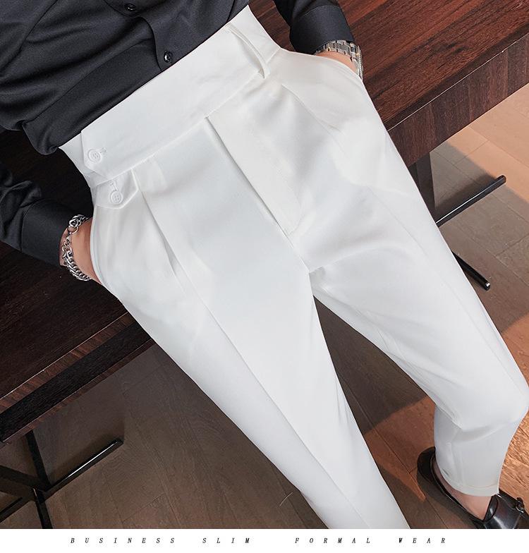 Men's Retro Designer Nine-Point Casual Pants - Wrinkle-Resistant & Stylish