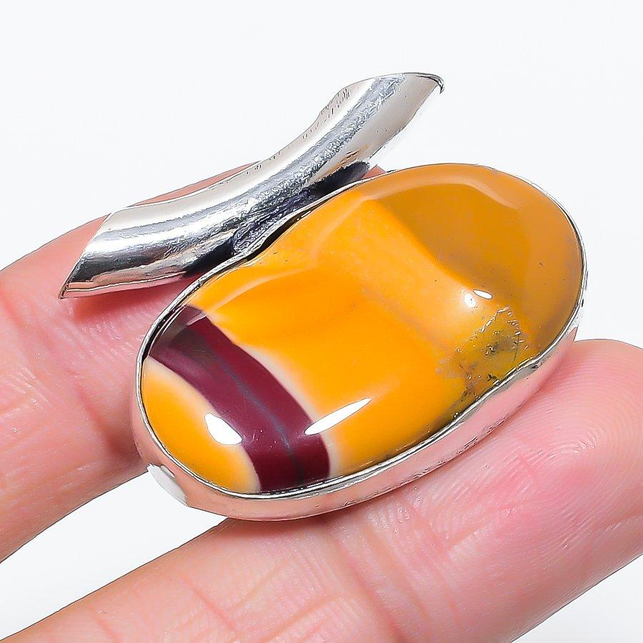 

Мукаит Драгоценный камень 925 Стерлинговое серебро Ювелирная подвеска 1,14