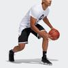 Adidas Basketball Shorts Men's Black Moderate Straight Fit Pants FH7947-
