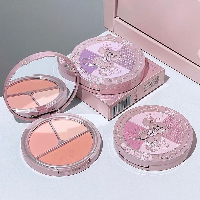 Art Value - Little Bear Knight 3-Color Blush Palette - 3 Types
