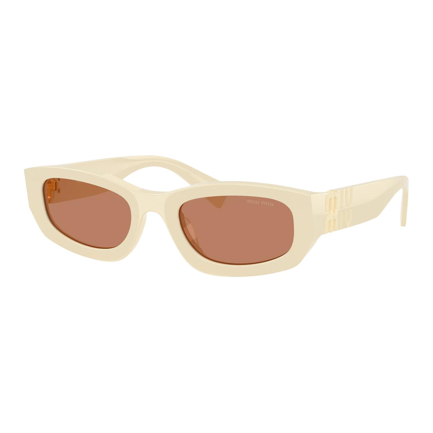 

Miu Miu Logo Acetate Rectangular Sunglasses Women sunglasses Milk MUB04S21D90Q Eyeglass Case/Pouch+Box