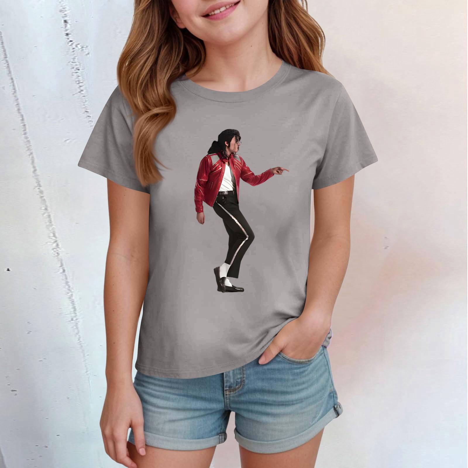 

Kids Short Sleeve T Shirt Casual Crew Neck Graphic Tee Boys Girls Comfortable Lightweight Summer Top 160