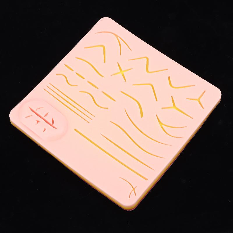 Reusable Surgical Suture Kit Pad Silicone Skin Wounds Suture Practice Traumatic Simulation Wounds Training Teaching Model