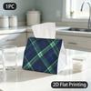 1pc Tissue Box, Geometric Diagonal Lines Modern Sleek Pattern, 2D Flat Printing, Keeps Dust Out, Folds Flat, Napkin Dispenser, for Sleeping Areas