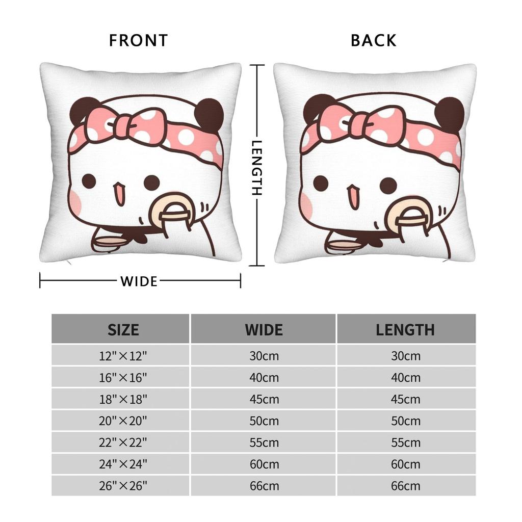 Bubu Is Making Up To Go Out With Dudu Pillowcase Printing Polyester Cushion Cover Decorative Dudu Pillow Case Cover Sofa Zipper