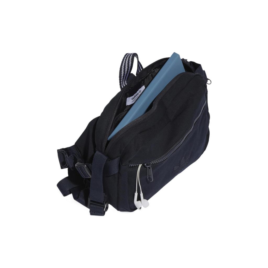 Neue Adidas Originals Baumwolle One Shoulder Crossbody Gürteltasche Regular Unisex Marineblau IB9182