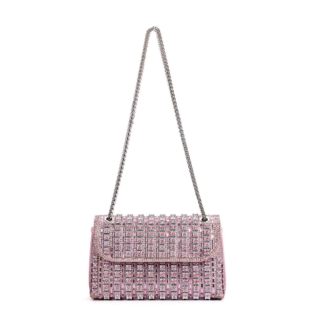 

Women s Sparkling Crystal Chain Shoulder Clutch - Perfect for Weddings and Parties 19CM*6CM*11CM