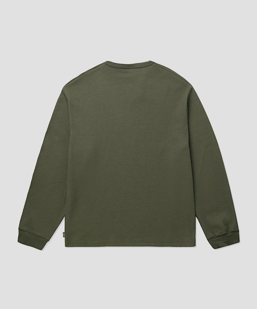 Dickies Regular Fit Waffle Long Sleeve Olive