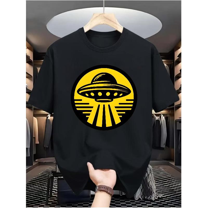 Men'S Casual Digital Print T-Shirt - Featuring a Round Neck, Street Hip-Hop Style, Summer European And American Fashion Trend, Sporty Vibe