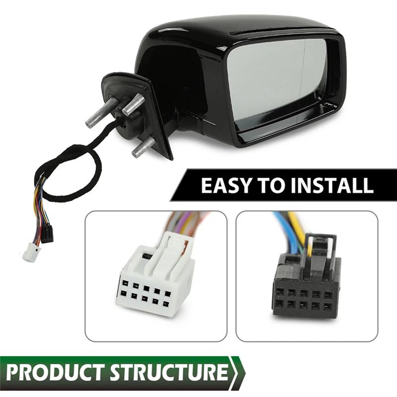 

For Mercedes Benz ML GL Class Car View Mirror Assembly ML63 ML350 W164 X164 2005-2011