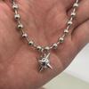 Gunge Aesthetic 6mm Beads Ball Chain Flail Charms Choker Necklace for Men Women Morning Star Short Necklace Punk Jewelry