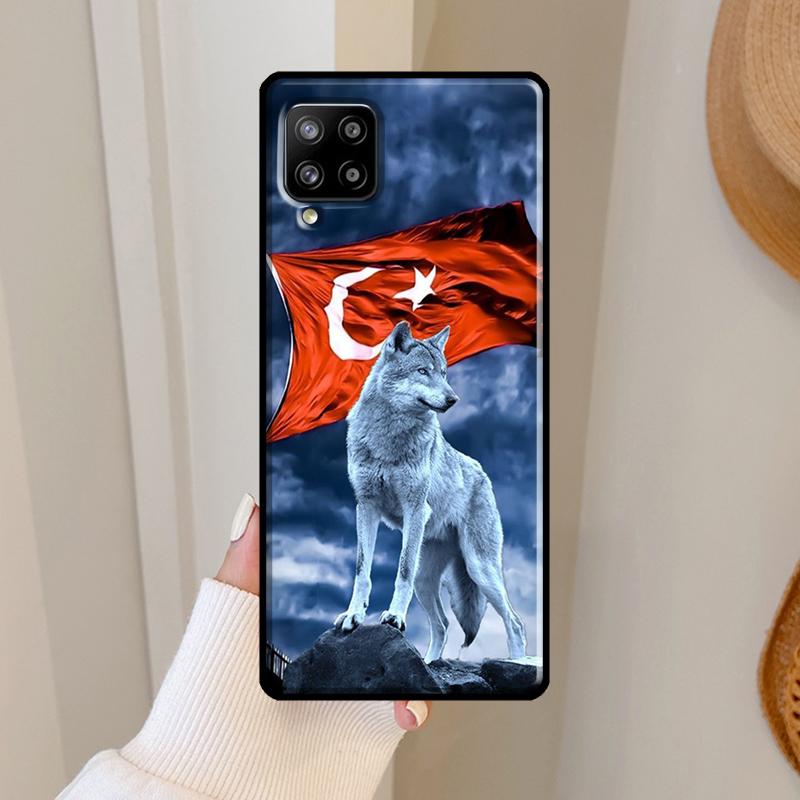 Turk Wolf Turkey Flag Case For Samsung Galaxy A06 A05 A16 A26 A36 A56 A33 A32 A52 A15 A53 A13 A34 A54 A14 A35 A55