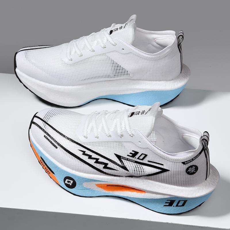 Premium Quality New Mens Marathon Racing Running Shoes Lightweight Cushion Shock Absorption Airy Mesh Anti-Skid Athletic Sport Athletic Shoes