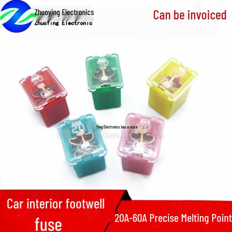 

Автомобильный квадратный штыревой рядный блок предохранителей на болтах: 20A, 30A, 40A Короткий выводной сварной тип 20A Short Leg In-Line Fuse