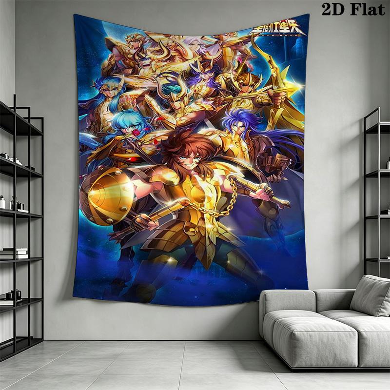 Saint Seiya Legend Continues Tapestry Background Cloth Fashion Print Background Wall Hanging Cloth Soft Christmas Gift