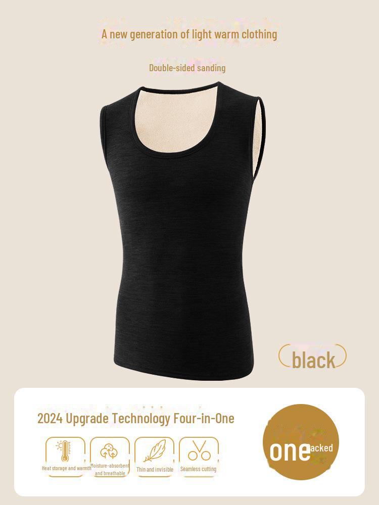 Women's Thickened Lambskin Velvet Vest - Sleeveless, Warm, Large Sizes Available