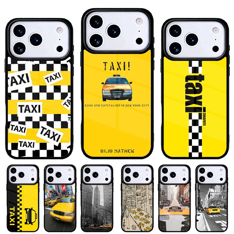 NYC Yellow Taxi Cabs Phone Case for iPhone 17 Air 16e 15 14 13 Pro Max Back Cover for 12 11 Pro Coque