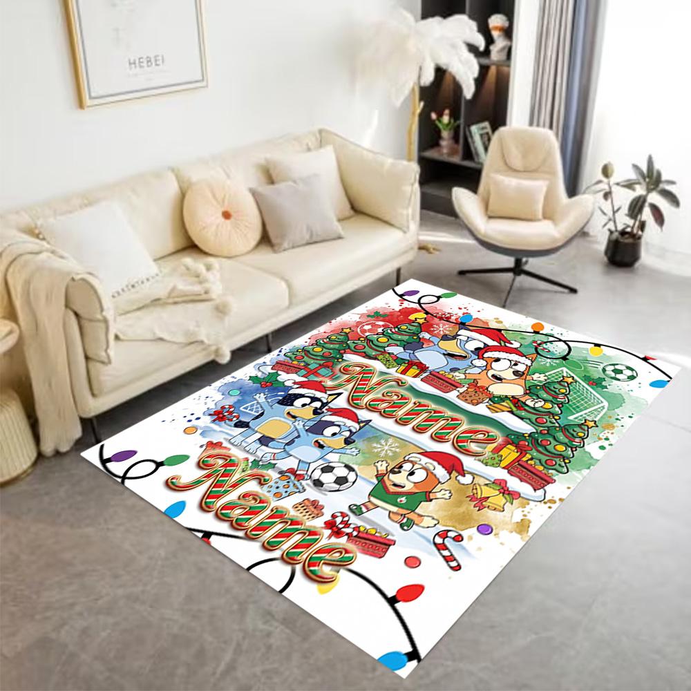 Christmas Adventure Pencilmates Customizable Name Area Rug Suitable for Game Room Playrooms Decorate room Bedrooms Antislip Carpet Anime Office Decor