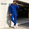 Comfortable Men Sportswear Hoodie Pants Two Piece Set for Men, Sports Hooded Sweatshirt Mens Athletic Tracksuit & Drawstring Sweatpants, Fall