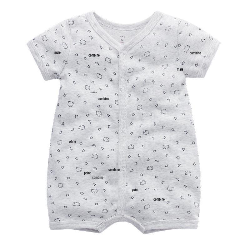 

Летний повседневный боди-ромпер с коротким рукавом для новорожденных 90cm (18-24 Months)