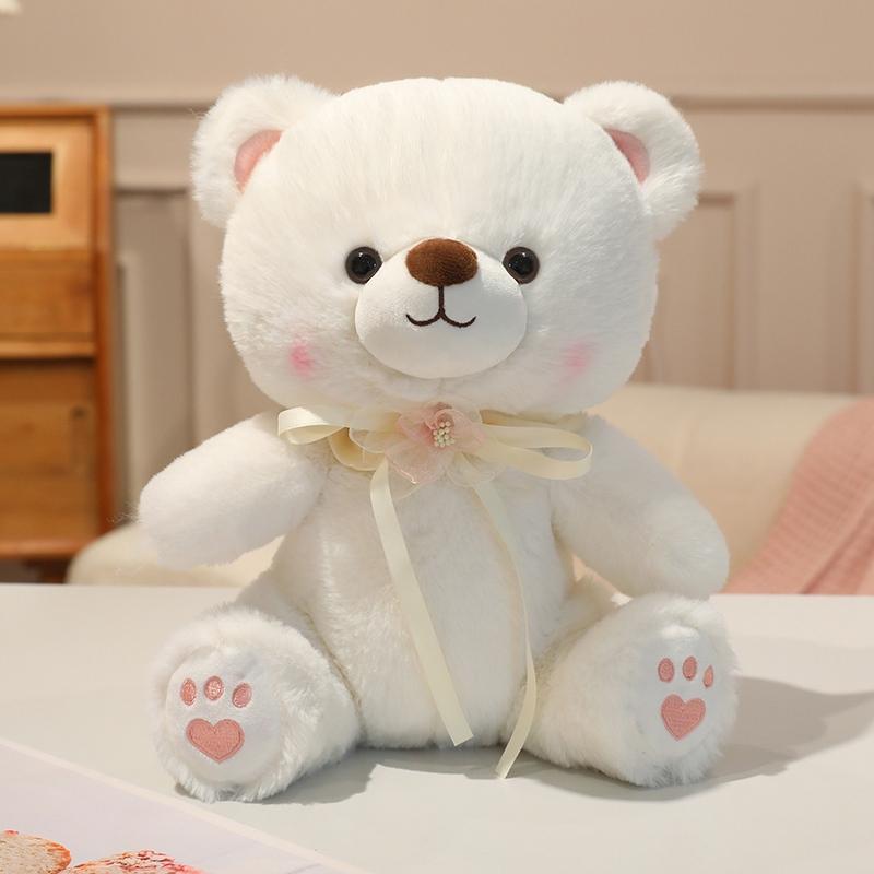 Garden Little Bear Series Plush Toys Cozy Sitting Pose Cartoon Tulip Flower Bear Doll Cute Room Decor Sweet Gift To Girls