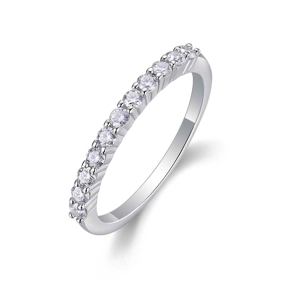 

S925 Silver Ring Moissanite With Closed Ring Beauty 5