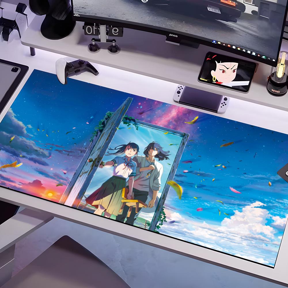Anime Suzume No Tojimari Mouse Pad Multiple Sizes Large Square Computer Office Game Table Mats Rubber Anti-slip Mousepads