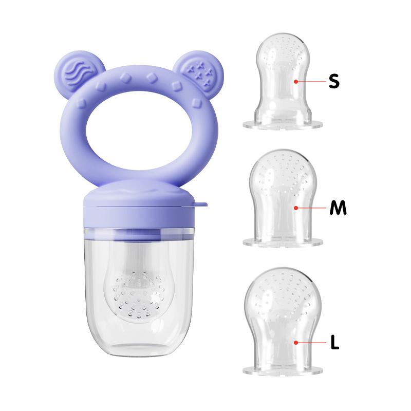 1 Set Food Grade Teething And Feeding Pacifier Silicone Fruit And Vegetable Feeder For Infants And Toddlers 6-36 Months