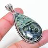 Natural Kambaba Jasper Gemstone 925 Sterling Silver Jewelry Pendant 2.25" AP-15305