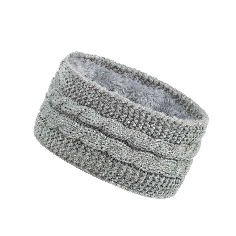 Soft & Cozy Ribbed Fleece Knit Elastic Headbands Warm Ear Warmer for Women with Classic Bowknot Design