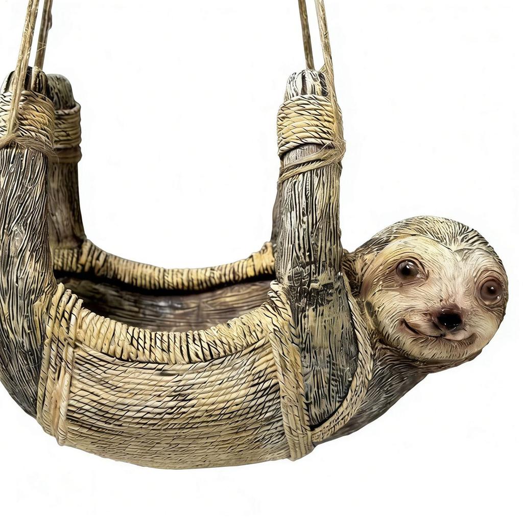 Outdoor Hanging Bird Feeder Sloth Bird Feeder Pendant Decoration Bird Bathtub Garden Courtyard Decoration Current Feeder