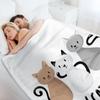 Crazy Cats Lady Throw Blanket funny gift Multi-Purpose Winter beds for winter Blankets