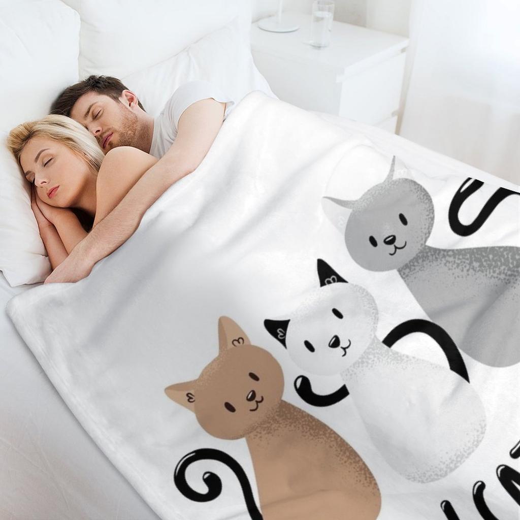Crazy Cats Lady Throw Blanket funny gift Multi-Purpose Winter beds for winter Blankets