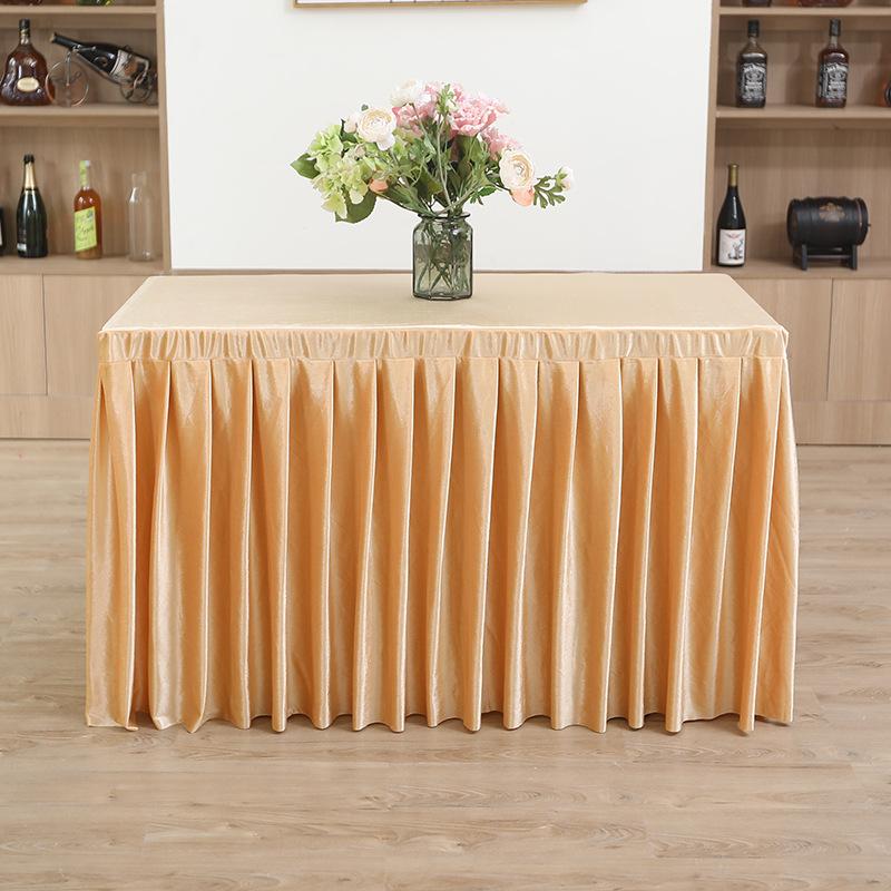 Konferenztischdecke für Hotels, rechteckige Tischdecke für Büros, Anmeldebereich, Flanelltischdecke, Tischüberzug, Tischrock