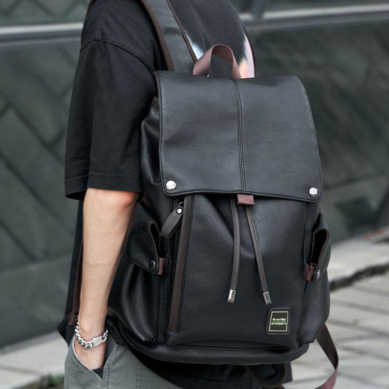Herrenrucksack Vintage Große Kapazität 16 Zoll Laptoptaschen Junge Wasserdichte Schultasche Luxus Herren Reiserucksäcke