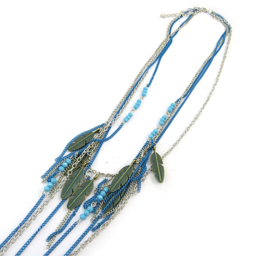 Les Trésors De Lily [N3741] - Blue Green 'Navajos' Long Necklace