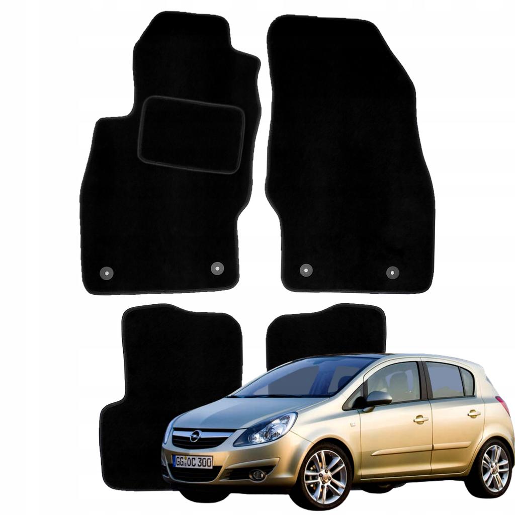 Dywaniki welurowe do opel corsa d 2007-2014r dywaniki maty do auta b