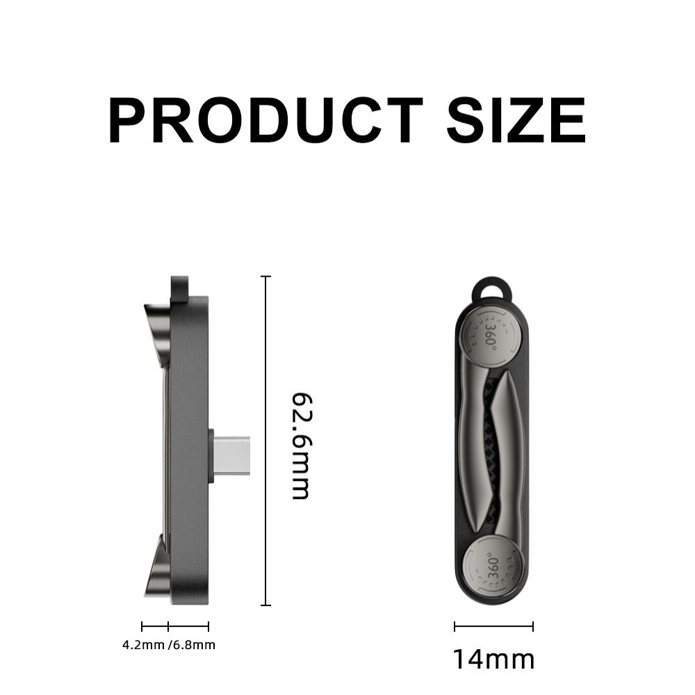 240W USB C Charging Adapter 40Gbps Type C Converter Foldable Phone Stand Screen Casting