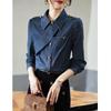 Women's Faux Denim Cotton Lapel Shirt